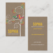 Whimsical Tortelduifjes Floral Boutique Identiteit Visitekaartje (Voorkant / Achterkant)