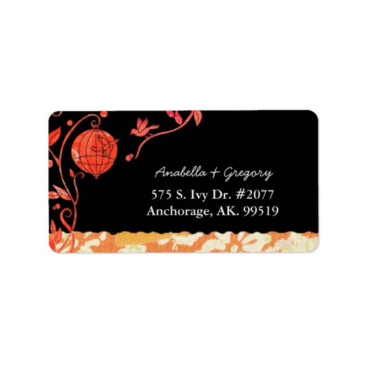 Whimsical Tortelduifjes Weddenschap Etiket (Voorkant)