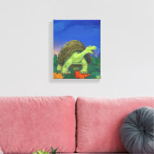 Whimsical Tortoise Art Canvas Afdruk (Insitu (Woonkamer))