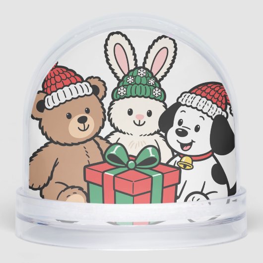 Whimsical Toys and Christmas Gifts in Snow Globe Sneeuwbol (Voorkant)