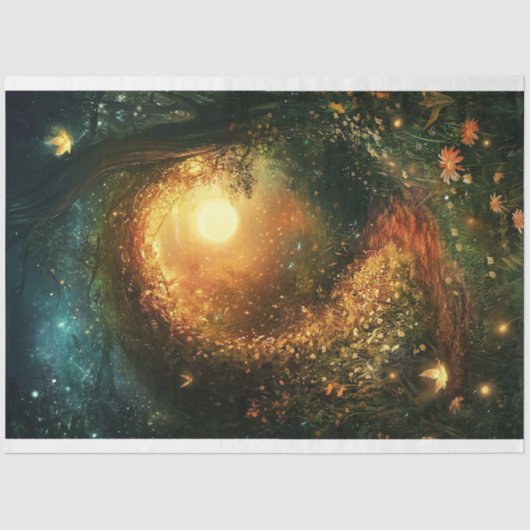 Whimsical Trail naar Fairy Decoupage Tissue Paper Tissuepapier (Voorkant)