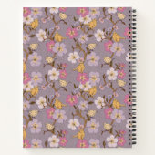 Whimsical Trailing Florals and Birds - Lavendel Notitieboek (Achterkant)