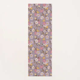 Whimsical Trailing Florals and Birds - Lavendel Yogamat