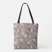 Whimsical Trailing Florals and Birds - Sage Green Tote Bag (Achterkant)