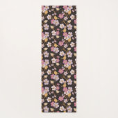 Whimsical Trailing Florals and Birds - Zwart/Grijs Yogamat (Achterkant)