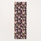 Whimsical Trailing Florals and Birds - Zwart/Rood Yogamat (Achterkant)