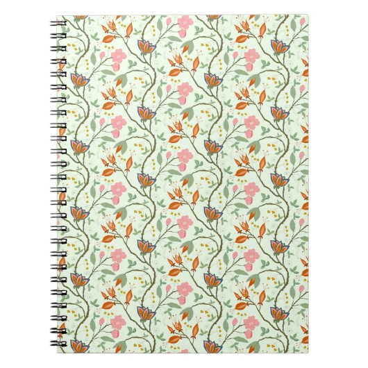 Whimsical Trailing Folk Art Floral Notitieboek (Voorkant)