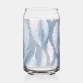 Whimsical Transparent Feather Design Blikvorm Glas (Rechts)