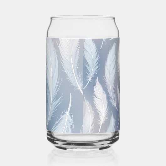 Whimsical Transparent Feather Design Blikvorm Glas (Rechts)