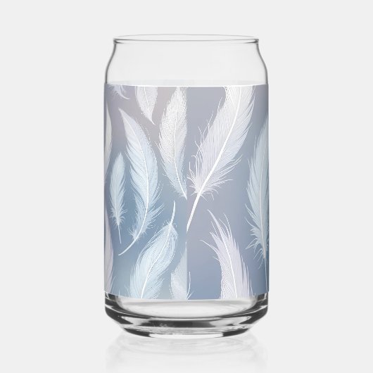 Whimsical Transparent Feather Design Blikvorm Glas (Links)