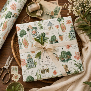 Whimsical Travel Vietnam Aquarel Cadeaupapier
