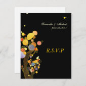 Whimsical Treding Wedding Response Card RSVP Kaartje (Voorkant / Achterkant)