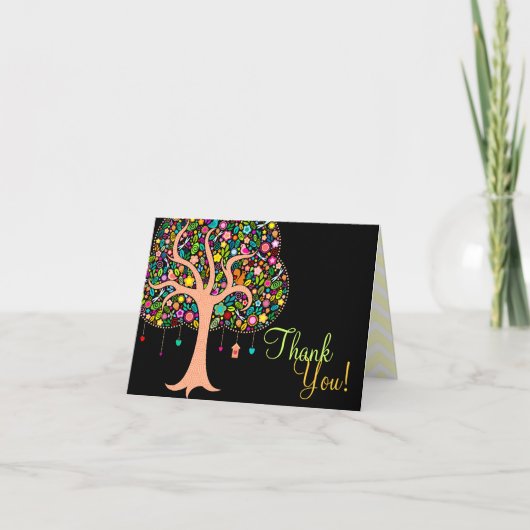 Whimsical Tree - aangepaste bedankkaart (Voorkant)