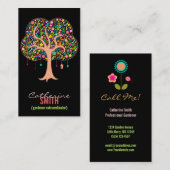 Whimsical Tree - Aangepaste (verticale) Visitekaar Visitekaartje (Voorkant / Achterkant)