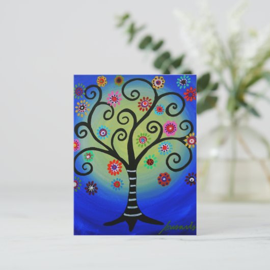 Whimsical Tree Briefkaart (Staand voorkant)