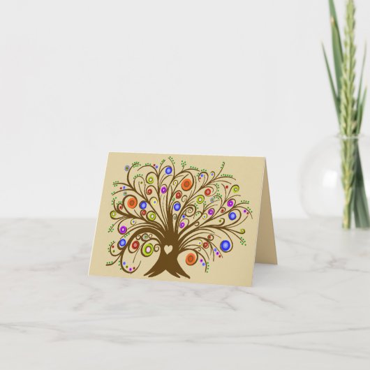 Whimsical Tree Card Bedankkaart (Voorkant)