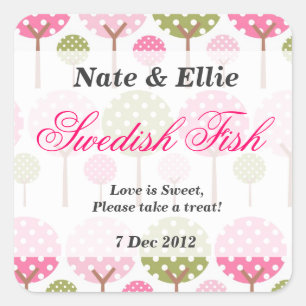 Whimsical Tree Dessert tafel Sticker