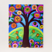 Whimsical Tree Folk Art Legpuzzel (Verticaal)