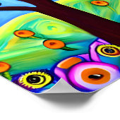 Whimsical Tree Folk Art Poster (Hoek)