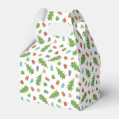 Whimsical Tree & Gifts Vrolijk Kerstfeest Bedankdoosjes (Achterkant)
