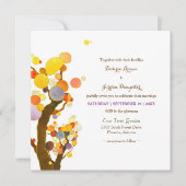 Whimsical Tree Illustration Wedding Kaart (Voorkant)