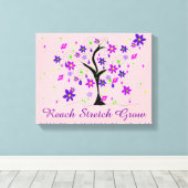Whimsical Tree met Gezegde Canvas Afdruk (Insitu (Houten vloer))