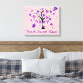 Whimsical Tree met Gezegde Canvas Afdruk (Insitu (Slaapkamer))