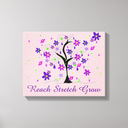 Whimsical Tree met Gezegde Canvas Afdruk (Voorkant)