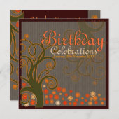 Whimsical Tree of Dreams Birthday Invitations Kaart (Voorkant / Achterkant)