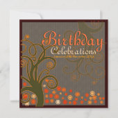Whimsical Tree of Dreams Birthday Invitations Kaart (Voorkant)
