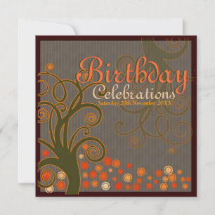 Whimsical Tree of Dreams Birthday Invitations Kaart
