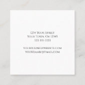 Whimsical Tree of Life Tekening Boho Paarse Vierkante Visitekaartje (Achterkant)