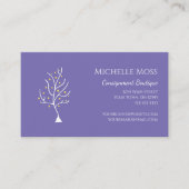 Whimsical Tree of Life Tekening Lavendel Paarse Visitekaartje (Voorkant)