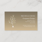 Whimsical Tree of Life Trendy uniek goud Visitekaartje (Voorkant)