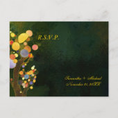 Whimsical Tree Wedding RSVP Uitnodiging Briefkaart (Voorkant)