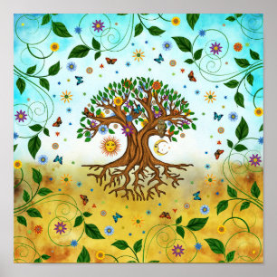 Whimsical Tree - Yggdrasil Poster