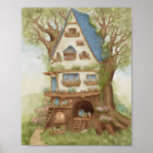  Whimsical Treehouse Storybook kids Poster (Voorkant)