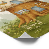  Whimsical Treehouse Storybook Poster kids (Hoek)