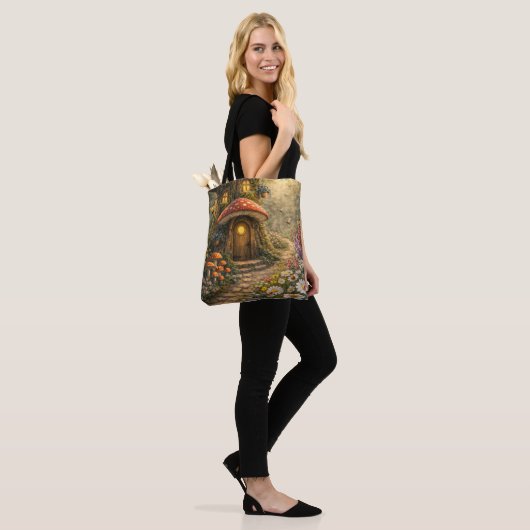 Whimsical Treehouse Tote Bag (Op model)