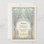Whimsical Trees and Stars Pastel Sweet Baby shower Kaart (Voorkant)