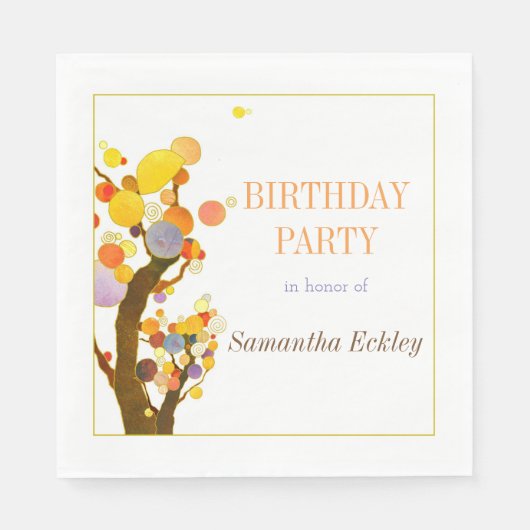Whimsical Trees Birthday Party Servetten (Voorkant)