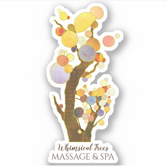 Whimsical Trees Business Promotional Sticker (Voorkant)