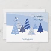 Whimsical Trees Christmas Kaart (Voorkant)