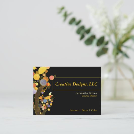 Whimsical Trees Designer Visitekaartje (Staand voorkant)