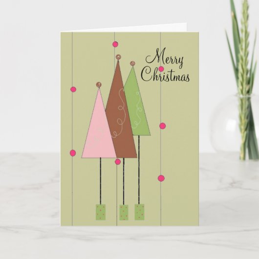  Whimsical Trees Feestdagen Kaart (Voorkant)