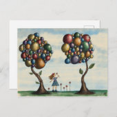 Whimsical Trees Landscape Fantasy Artwork Briefkaart (Voorkant / Achterkant)