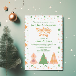Whimsical Trees Pastel BOHO Kerstfeest Kaart