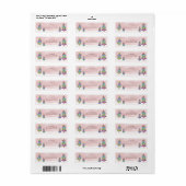 Whimsical Trees Roze Sneeuw Sky Return Adres Label (Full Sheet)