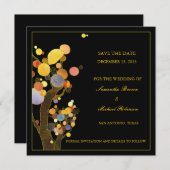 Whimsical Trees Save the Date Wedding Invitations (Voorkant / Achterkant)