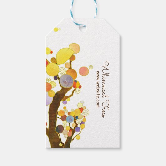 Whimsical Trees Zakelijke prijs Label | Hang Label Cadeaulabel (Voorkant)